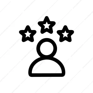 Outline User Experience With Star Rating Sign Icon