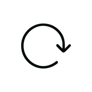 Simple Line Refresh Arrow Circle Symbol Icon