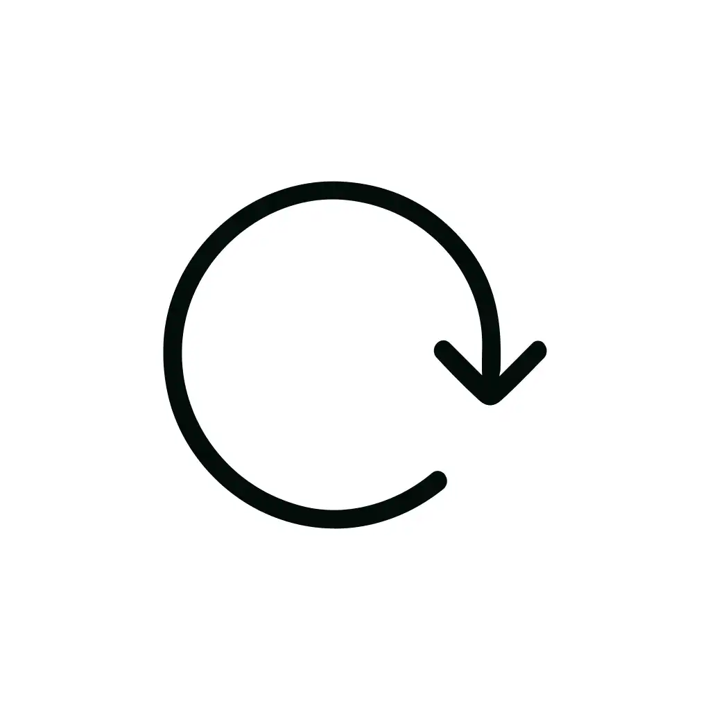 Simple Line Refresh Arrow Circle Symbol Icon