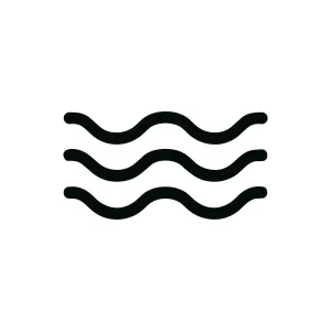 Simple Outline Waves Symbol Water Liquid Flow Icon Shape