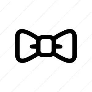 Simple Outline Bowtie Fashion Accessory Elegant Icon