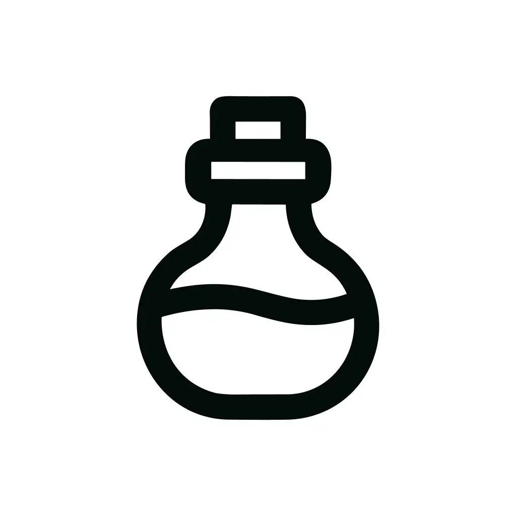 Line Art Potion Flask Elixir Icon Symbol Graphic