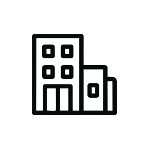 Simple Outline Building Cityscape Residence Commercial Construction Minimalist Icon