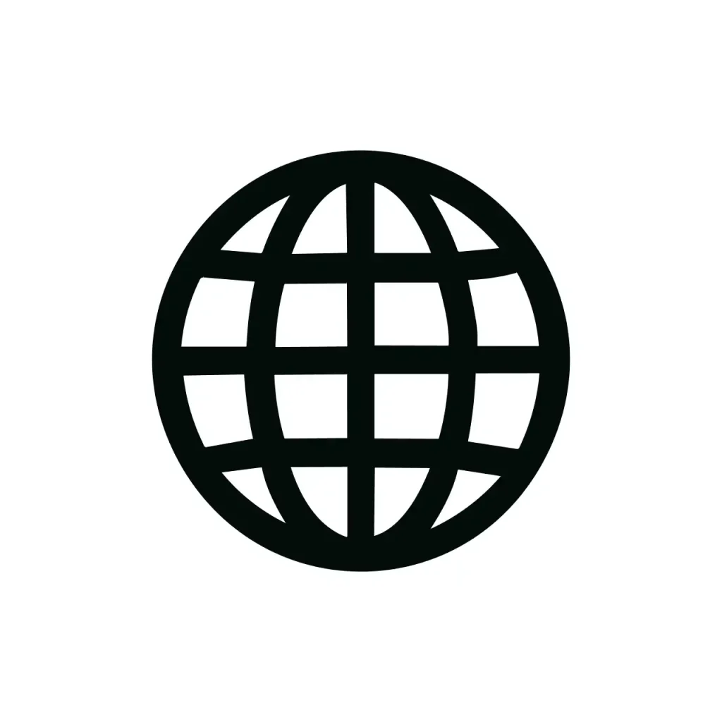 Minimalist Line Global Sphere World Graphic Design Shape Icon