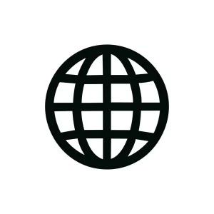 Minimalist Line Global Sphere World Graphic Design Shape Icon