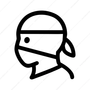 Minimalist Outline Bandaged Head Injury Emergency Icon