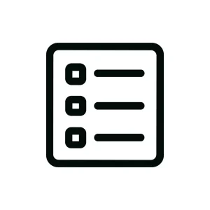 Minimalist Outline Checklist Task List Document Icon