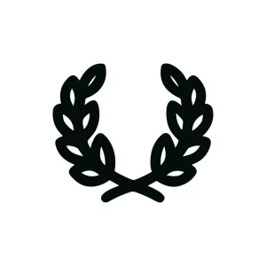 Simple Handdrawn Laurel Wreath Branch Minimalist Line Style Icon