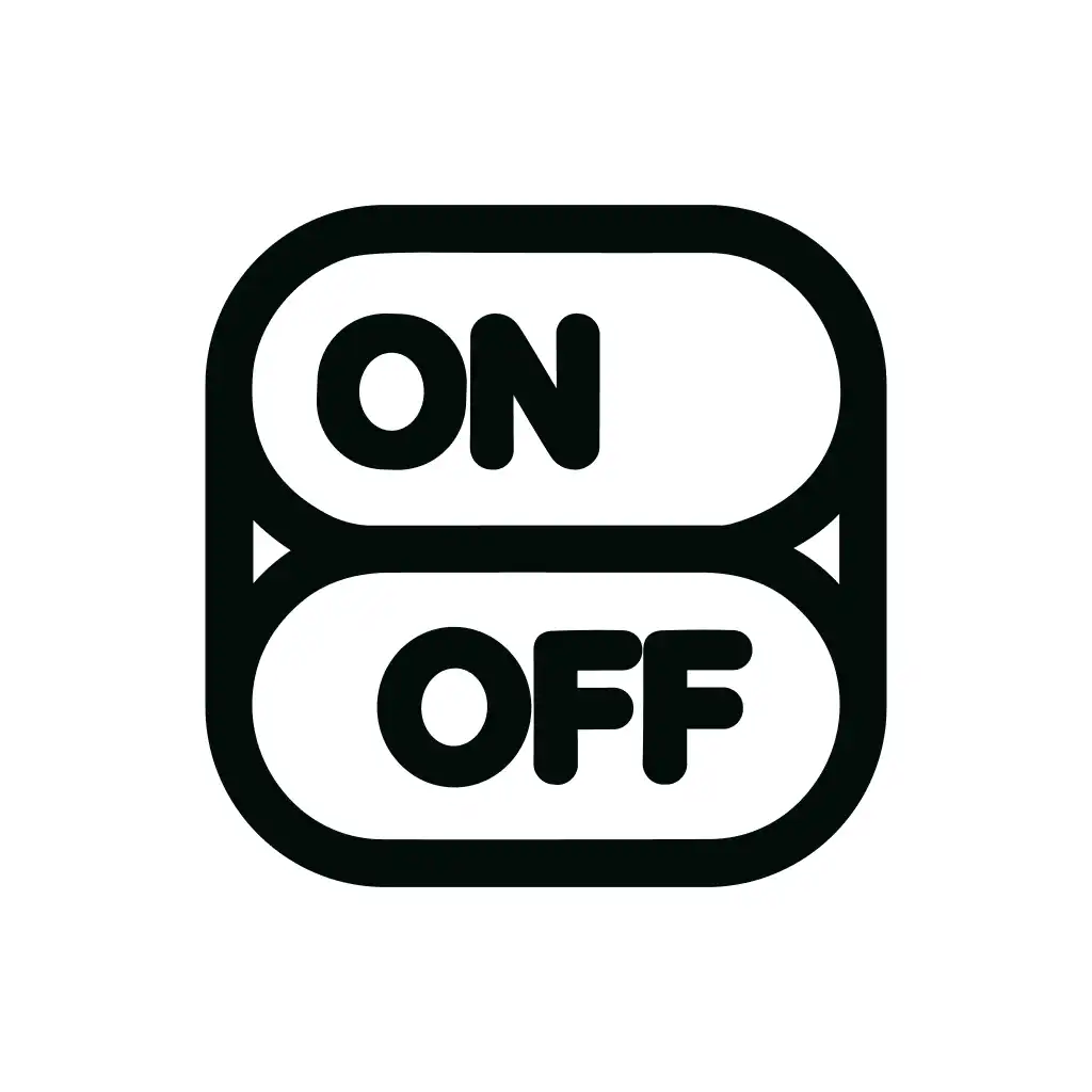 Simple Rounded On Off Switch Toggle Button