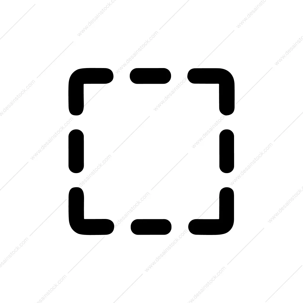 Simple Dashed Line Square Shape Border Element