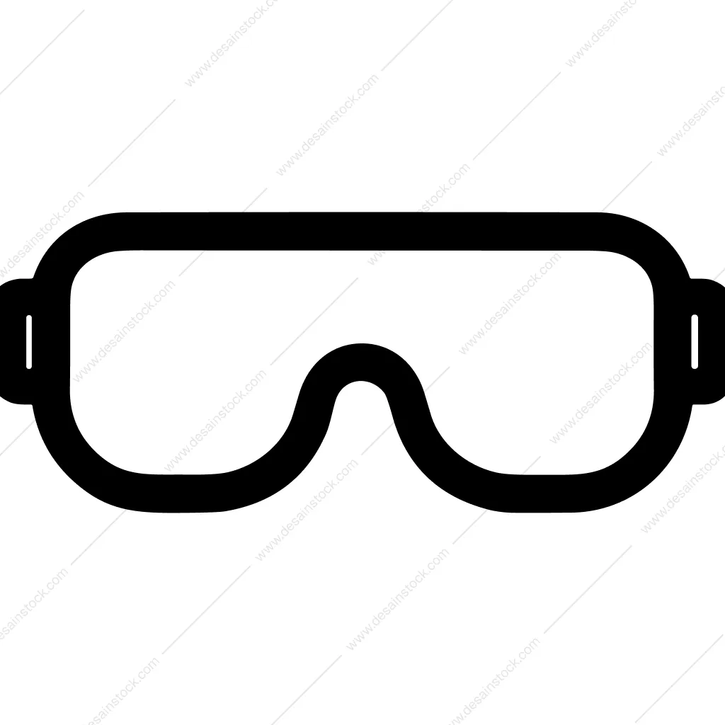 Outline Simple Safety Goggles Protective Eyewear Sign Icon
