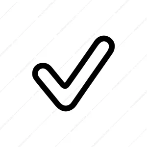 Simple Rounded Checkmark Approval Symbol Sign Icon