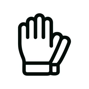 Simple Line Hand Palm Stop Gesture Icon
