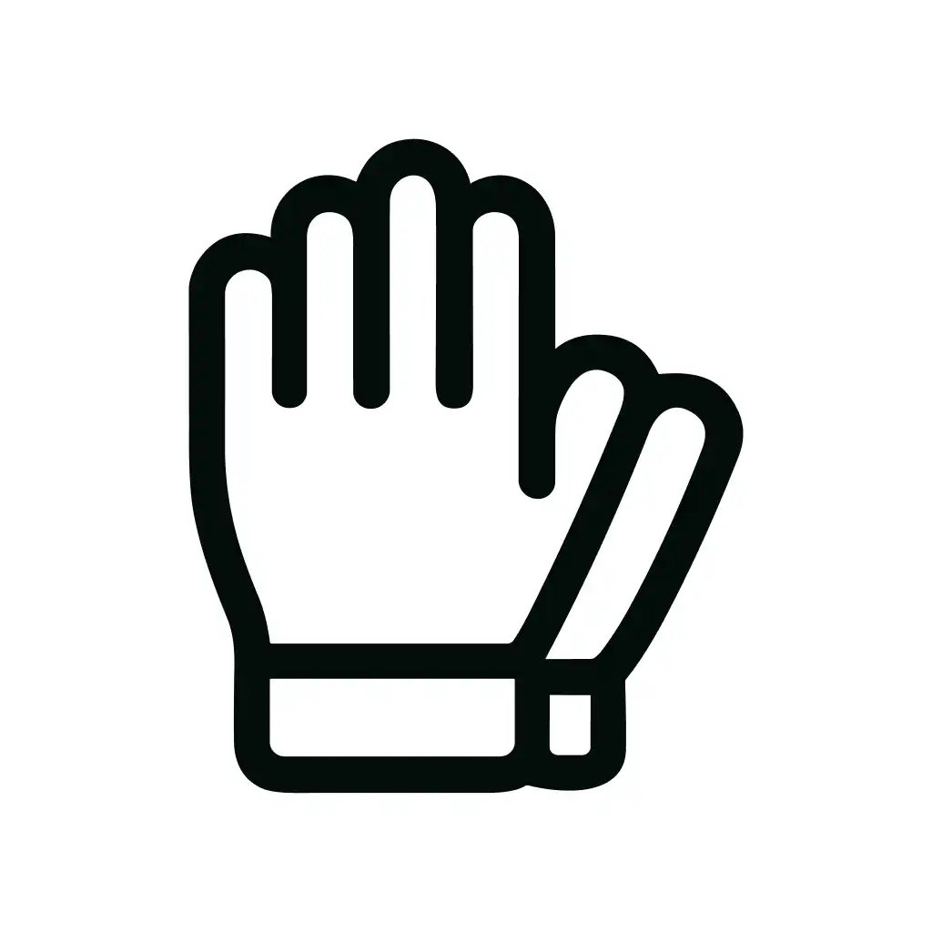 Simple Line Hand Palm Stop Gesture Icon