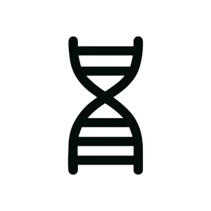 Simple Bold Outline Double Helix Science and Medical Flat Icon
