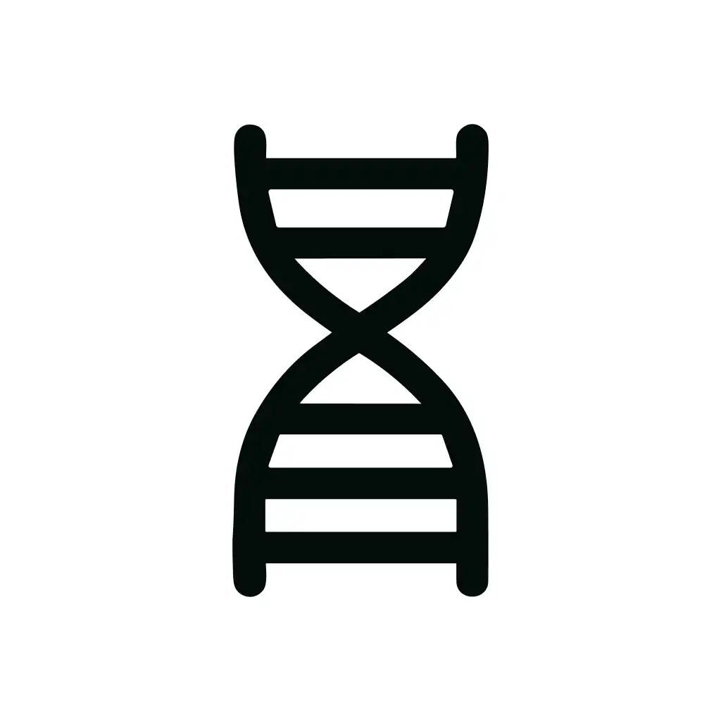 Simple Bold Outline Double Helix Science and Medical Flat Icon