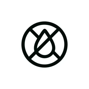 Simple Line Oil Free Symbol Circle Shape Icon