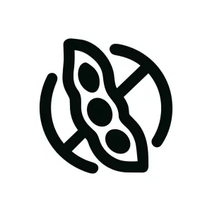 Minimalist Outlined Soybean Pod Food with Circle Shape Healthy Icon