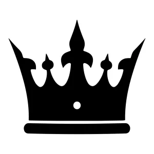 Minimalist Silhouette Detailed Crown Royal Symbol Graphic