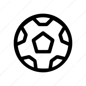 Minimalist Outline Football Black and White Sport Icon
