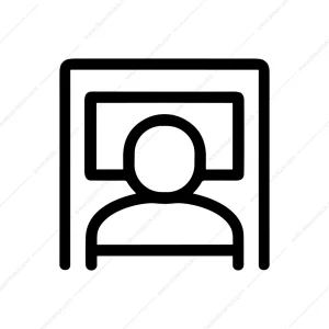 Outline Minimalist Sleeping Person Simple Bed Icon