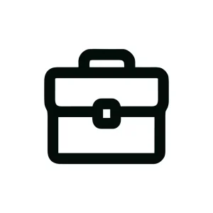 Outline Minimalist Briefcase Handle Document Bag Business Icon