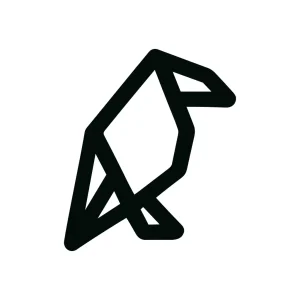 Minimalist Line Geometric Bird Abstract Shape Icon