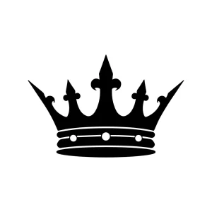 Simple Black Crown Royal Symbol Royalty Illustration
