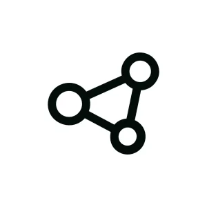 Simple Line Style Molecule Connection Structure Isolated Icon Symbol Graphic