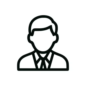 Minimalist Outline Businessman Avatar Profile User Icon