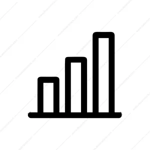 Minimalist Simple Bar Chart Diagram Statistical Icon