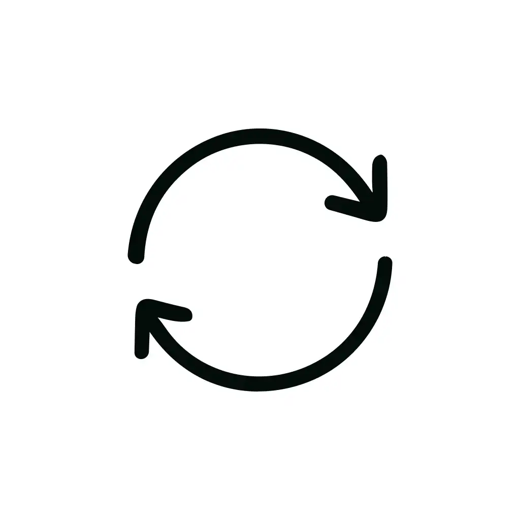 Simple Outline Round Cycle Arrow Refresh Icon