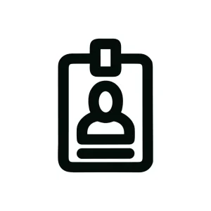 Outline Bold Identity Card Badge Symbol Graphic Icon