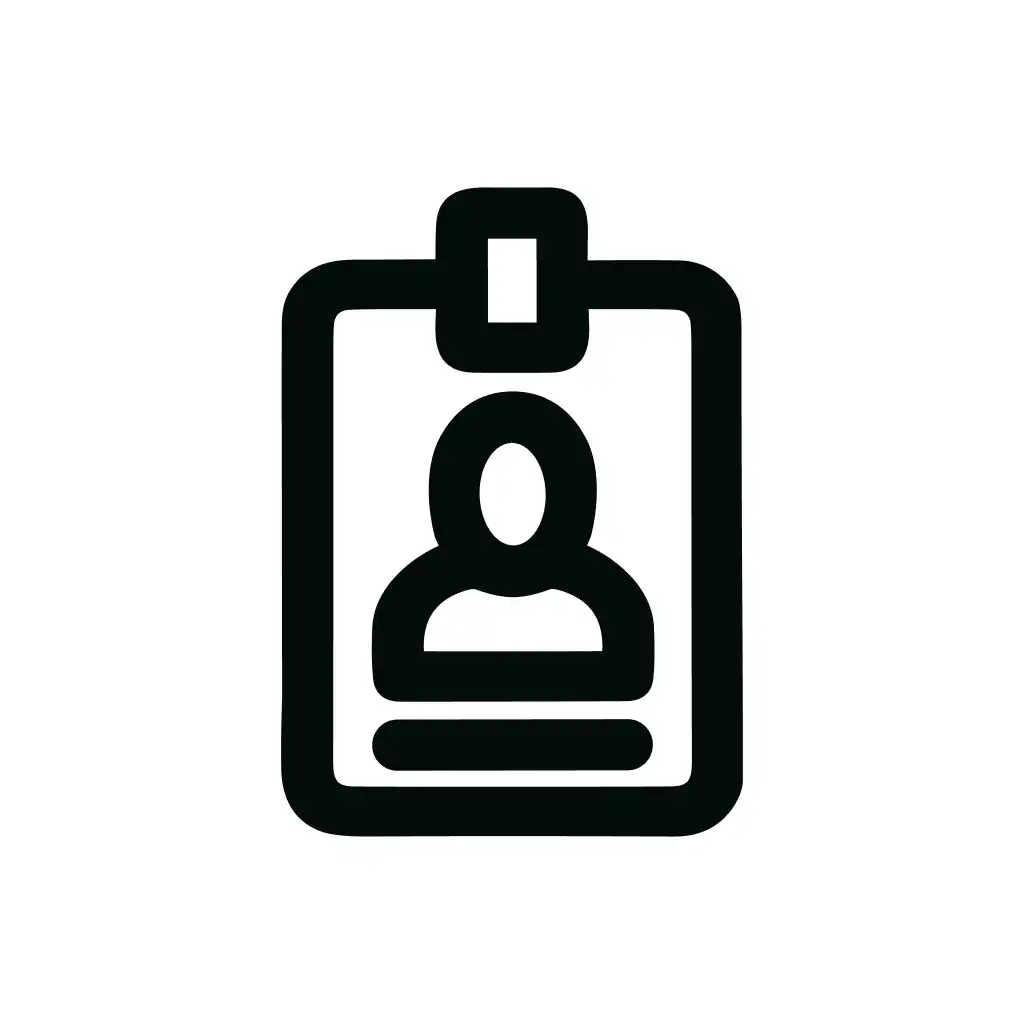 Outline Bold Identity Card Badge Symbol Graphic Icon