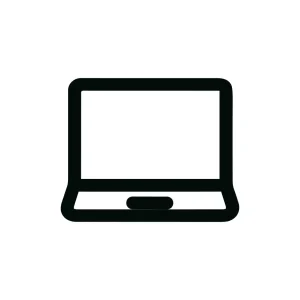 Outline Simple Laptop Computer Device Technology Thin Line Icon