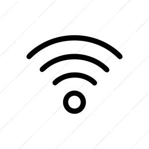 Simple Outline Wi-Fi Connection Wireless Network Symbol Icon
