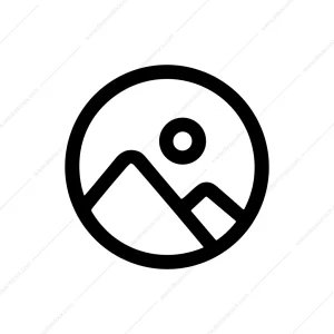 Simple Line Art Mountain Landscape Nature Icon