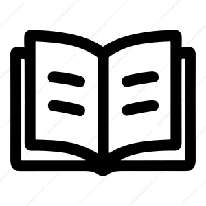 Simple Outline Open Book Education Reading Icon