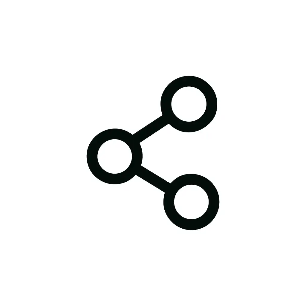 Line Simple Share Connection Network Communication Symbol Icon