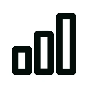 Simple Outline Chart Bar Graph Column Growing Icon Illustration