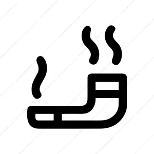 Simple Outline Smoking Pipe Tobacco Symbol Icon