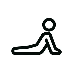Minimalist Outline Line Art Yoga Pose Exercise Relaxation Icon