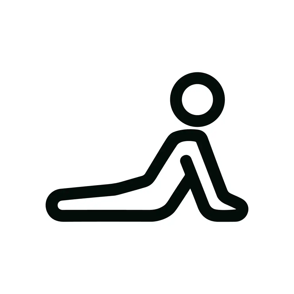 Minimalist Outline Line Art Yoga Pose Exercise Relaxation Icon