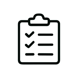 Simple Outline Clipboard Checklist Task Sign Icon