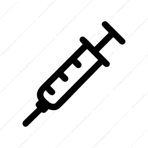 Simple Line Syringe Medical Injection Equipment Icon