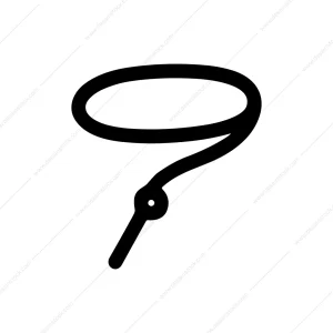 Simple Line Art Lasso Ranch Equipment Illustration