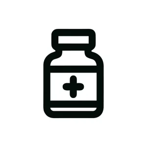 Outline Simple Pill Bottle Healthcare Medical Icon
