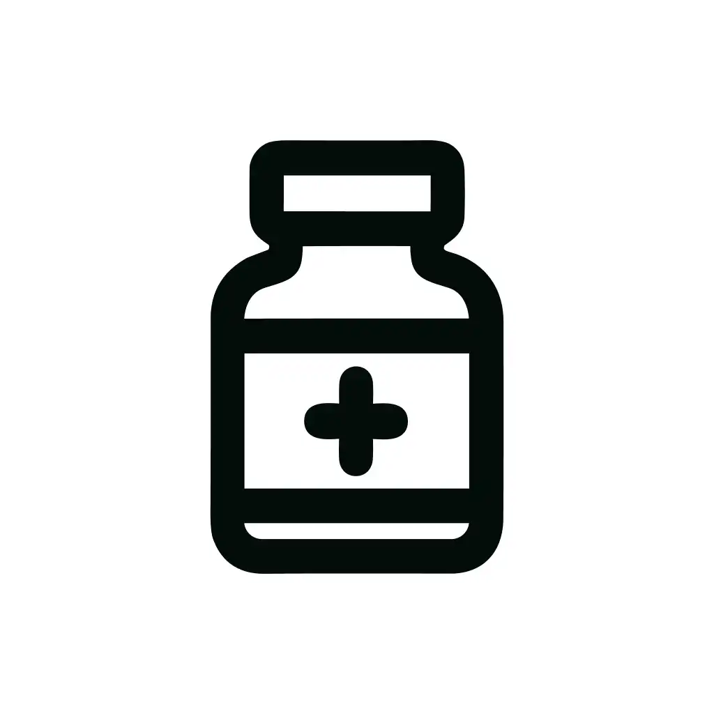 Outline Simple Pill Bottle Healthcare Medical Icon