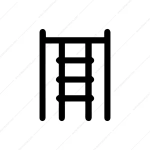 Minimalist Outline Ladder Simple Shape Icon Illustration