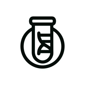 Outline Bold Test Tube Dna Experiment Science Lab Icon